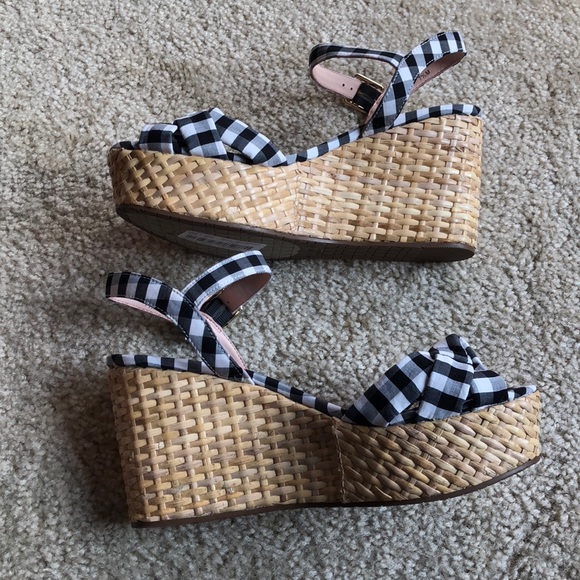 ⚡️New! Kate Spade Tilly Gingham Wedge sandal-7.5 - Picture 6 of 8